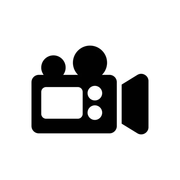 Video Vector Illustration Transparent Background Premium Quality Symbols Glyphs Icon — Stock Vector