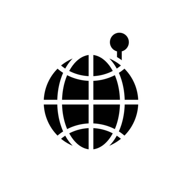 Ilustração Vetorial Global Fundo Transparente Símbolos Qualidade Premium Ícone Glyphs —  Vetores de Stock