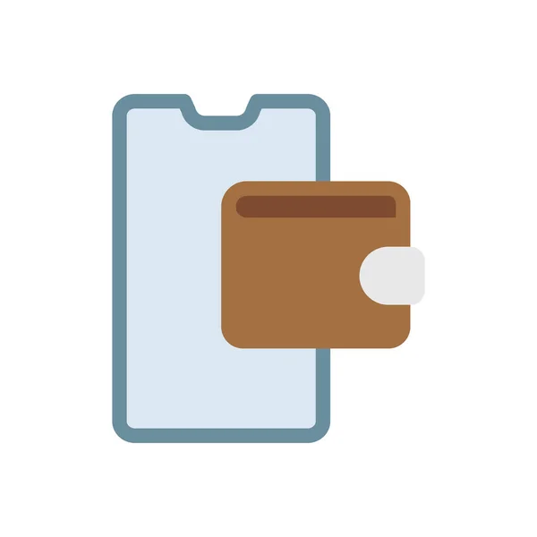 Wallet Vector Illustration Transparent Background Premium Quality Symbols Stroke Icon — Stock vektor