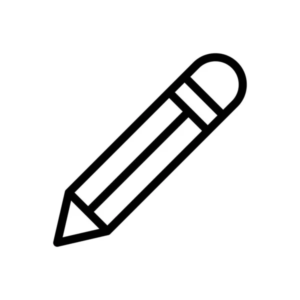 Bleistift Vektor Illustration Auf Transparentem Hintergrund Hochwertige Symbole Thin Line — Stockvektor