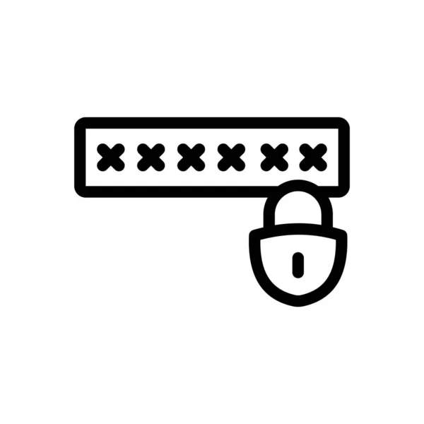 Password Vector Illustration Transparent Background Premium Quality Symbols Thin Line — Stockvektor