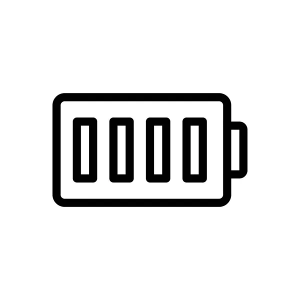 Battry Vektor Illustration Auf Einem Transparenten Hintergrund Premium Qualität Symbole — Stockvektor