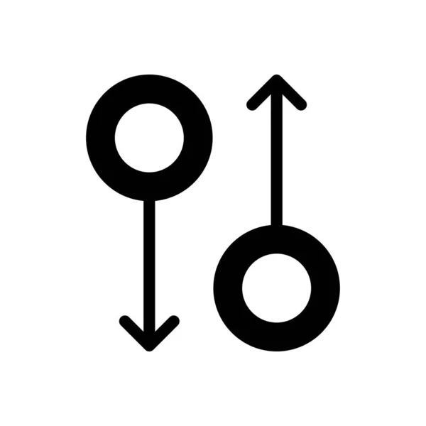 在透明的背景上向上向下移动矢量图解 高级质量符号 概念和图形设计用的Glyphs图标 — 图库矢量图片