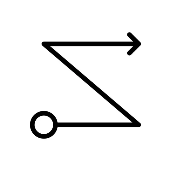 Тонкая Линейная Иконка Концепции Графического Дизайна — стоковый вектор