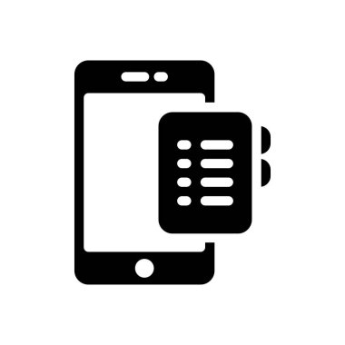 Şeffaf bir arkaplan üzerinde mobil vektör illüstrasyonu. Konsept ve grafik tasarımı için kaliteli semboller..