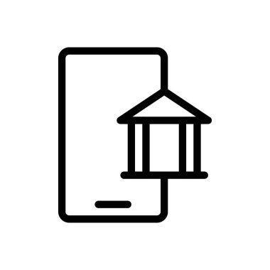 Şeffaf bir arkaplan üzerinde moblie vektör çizimi. Premium kalite semboller. Konsept ve grafik tasarım için ince çizgi simgesi. 