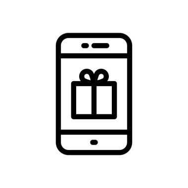 Şeffaf bir arkaplan üzerinde hediye vektör çizimi. Premium kalite semboller. Konsept ve grafik tasarım için ince çizgi simgesi.