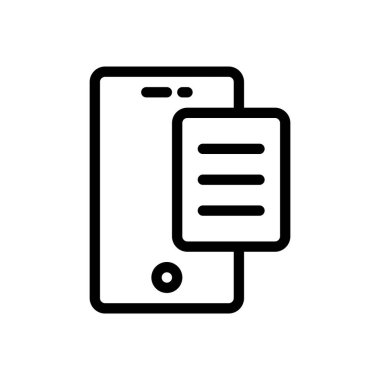 Şeffaf bir arkaplan üzerinde mobil vektör çizimi. Premium kalite sembolleri. Konsept ve grafik tasarım için ince çizgi simgesi. 