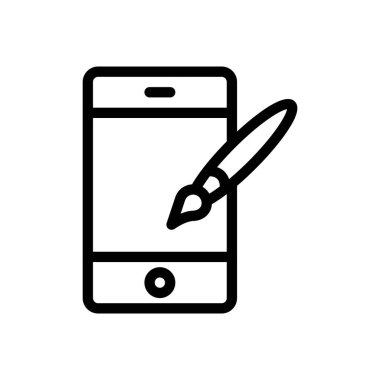 Şeffaf bir arkaplanda sanat vektörü çizimi. Konsept ve grafik tasarım için ince çizgi simgesi..