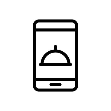 Şeffaf bir arkaplan üzerinde çevrimiçi vektör illüstrasyonu. Konsept ve grafik tasarım için ince çizgi simgesi.. 