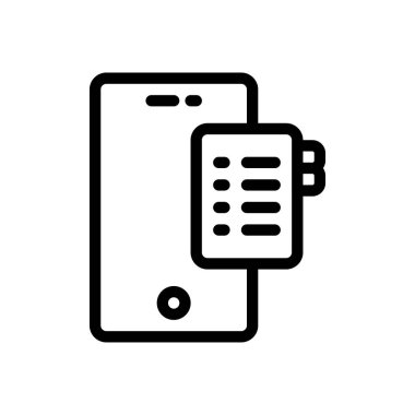 Şeffaf bir arkaplan üzerinde mobil vektör çizimi. Premium kalite sembolleri. Konsept ve grafik tasarım için ince çizgi simgesi.