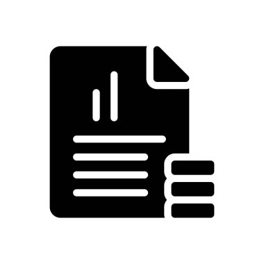 Şeffaf bir arkaplan üzerindeki belge vektör illüstrasyonu. Konsept ve grafik tasarımı için kaliteli semboller..