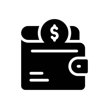 Saydam bir arkaplanda dolar vektör illüstrasyonu. Konsept ve grafik tasarım simgeleri için kaliteli semboller..