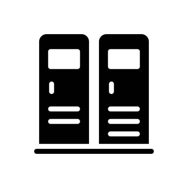 Saydam bir arkaplan üzerindeki dolap vektör çizimi. Konsept ve grafik tasarımı için mükemmel kalite semboller..