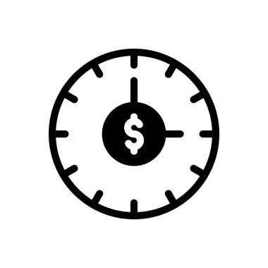 Zaman, şeffaf bir arkaplanda para vektör illüstrasyonudur. Konsept ve grafik tasarımı için en iyi kalite sembolleri..