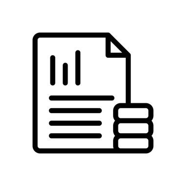 Şeffaf bir arkaplan üzerindeki belge vektör illüstrasyonu.Premium kalite sembolleri. Konsept ve grafik tasarım için ince çizgi simgesi.