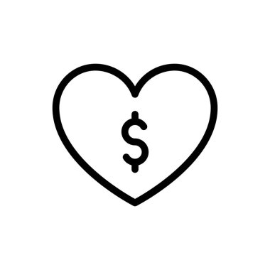 Saydam bir arkaplanda dolar vektör illüstrasyonu. Premium kalite semboller. Konsept ve grafik tasarım için ince çizgi simgesi.. 