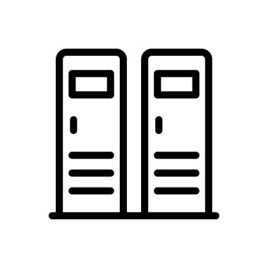 Saydam bir arkaplanda dolap vektör çizimi. Premium kalite semboller. Konsept ve grafik tasarım için ince çizgi simgesi.