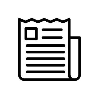 Saydam bir arkaplan üzerinde haber vektörü illüstrasyonu. Premium kalite semboller. Konsept ve grafik tasarım için ince çizgi simgesi. 