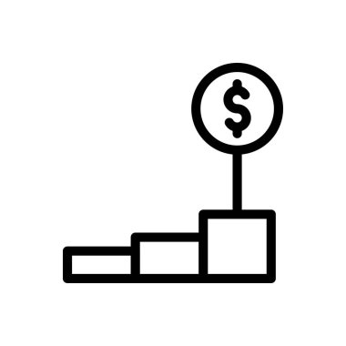 Saydam bir arkaplanda dolar vektör illüstrasyonu. Premium kalite semboller. Konsept ve grafik tasarım için ince çizgi simgesi.. 