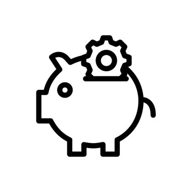 Şeffaf bir arkaplan üzerinde domuzcuk vektör çizimi. Premium kalite semboller. Konsept ve grafik tasarım için ince çizgi simgesi.