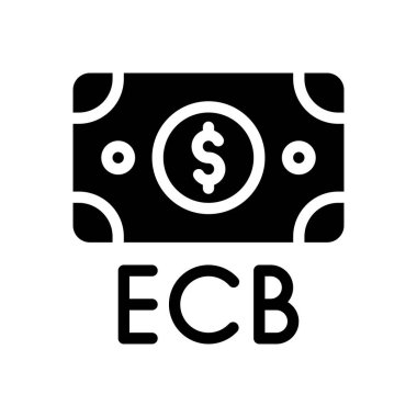 nakit ECB vektör illüstrasyonu şeffaf bir arkaplan üzerinde. Premium kalite sembolleri. Konsept ve grafik tasarım için simgeler.