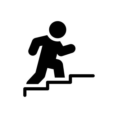 Şeffaf bir arkaplan üzerinde merdiven vektör çizimi. Konsept ve grafik tasarımı için mükemmel kalite semboller..