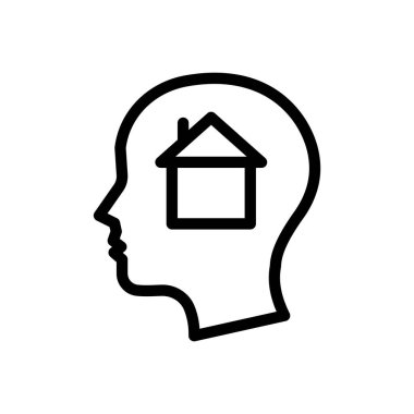 Şeffaf bir arkaplan üzerinde ev vektör çizimi. Premium kalite semboller. Konsept ve grafik tasarım için ince çizgi simgesi. 