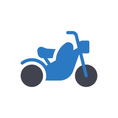 Şeffaf bir arkaplan üzerinde motosiklet vektör çizimi. Konsept ve grafik tasarım simgeleri için kaliteli semboller.. 