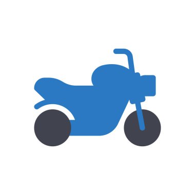 Şeffaf bir arkaplan üzerinde motosiklet vektör çizimi. Konsept ve grafik tasarım simgeleri için kaliteli semboller..