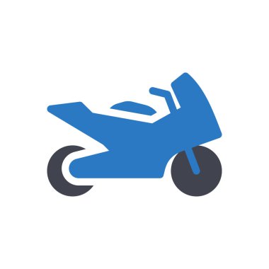 Saydam bir arkaplan üzerinde motosiklet vektör illüstrasyonu. Konsept ve grafik tasarımı için en iyi kalite semboller..