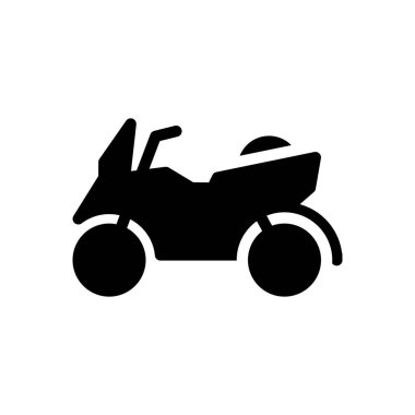  Saydam bir arkaplan üzerinde motosiklet vektör illüstrasyonu. Konsept ve grafik tasarımı için en iyi kalite semboller.. 