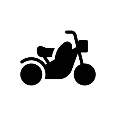 Şeffaf bir arkaplan üzerinde motosiklet vektör çizimi. Konsept ve grafik tasarım simgeleri için kaliteli semboller.. 