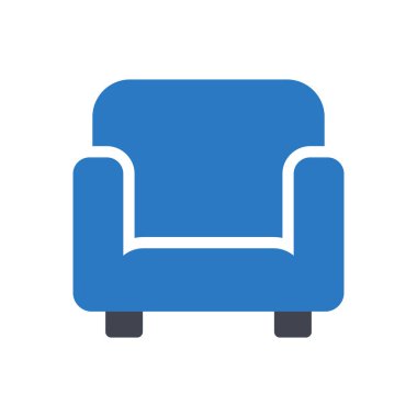 Şeffaf bir arkaplan üzerinde koltuk vektör çizimi. Konsept ve grafik tasarım simgeleri için kaliteli semboller..