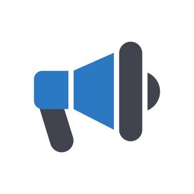 Şeffaf bir arkaplan üzerinde megafon vektör çizimi. Konsept ve grafik tasarımı için en iyi kalite semboller..