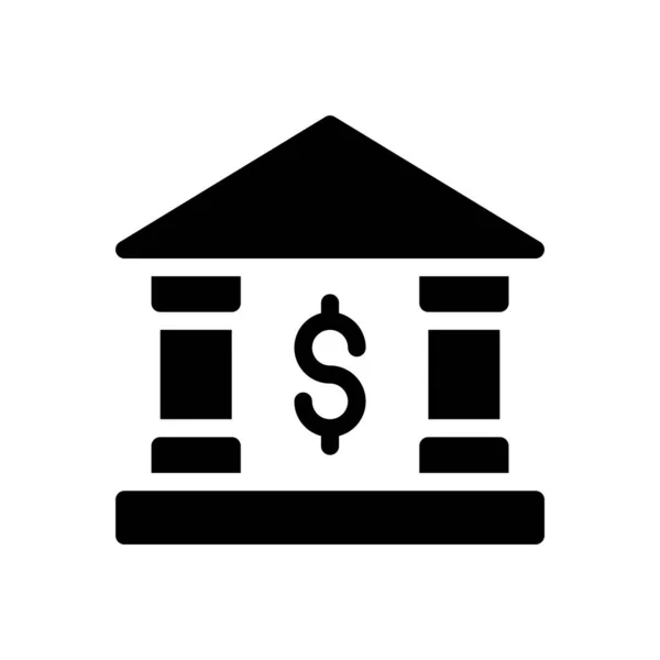 Bank Vektor Illustration Transparent Bakgrund Premium Kvalitetssymboler Glyfer Ikon För — Stock vektor