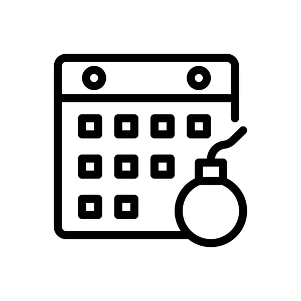 Calendar Bomb Vector Illustration Transparent Background Premium Quality Symbols Thin — Stockvektor