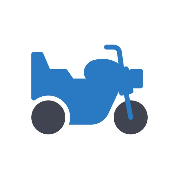 Şeffaf Bir Arkaplan Üzerinde Motosiklet Vektör Çizimi Konsept Grafik Tasarım — Stok Vektör