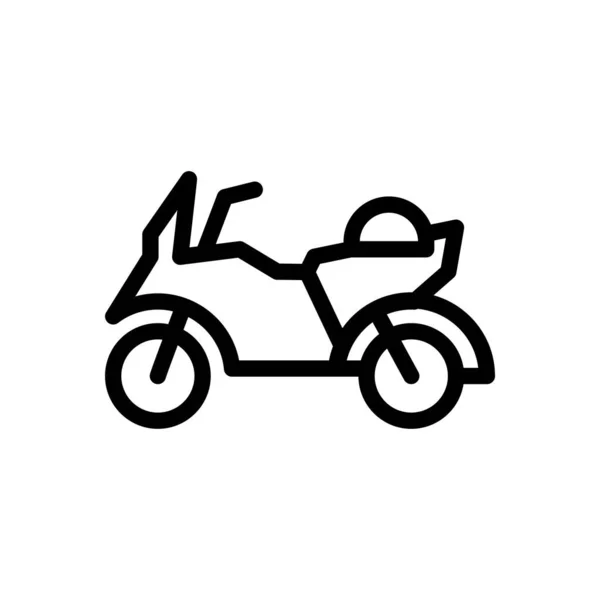 Ilustração Vetor Motocicleta Fundo Transparente Símbolos Qualidade Premium Ícone Linha — Vetor de Stock