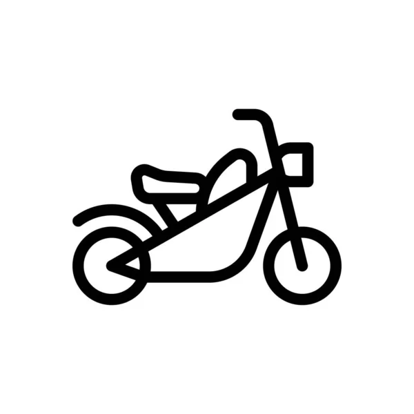 透明背景下的摩托车矢量图解 优质符号 概念和平面设计用的细线图标 — 图库矢量图片