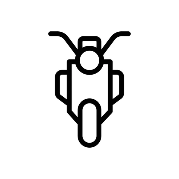 透明背景下的摩托车矢量图解 优质符号 概念和平面设计的细线图标 — 图库矢量图片