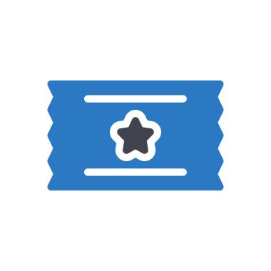 Şeffaf bir arkaplan üzerinde bilet vektör illüstrasyonu. Konsept ve grafik tasarımı için birinci sınıf kalite semboller..