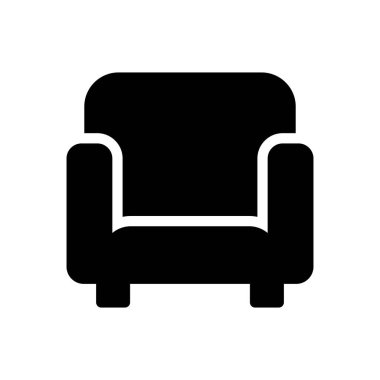 Şeffaf bir arkaplan üzerinde koltuk vektör çizimi. Konsept ve grafik tasarım simgeleri için kaliteli semboller..