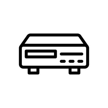 Şeffaf bir arkaplan üzerinde projektör vektör çizimi. Konsept ve grafik tasarımı için ince çizgi simgesi.. 