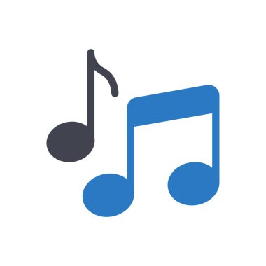 Şeffaf bir arkaplan üzerinde müzik vektörü illüstrasyonu. Konsept ve grafik tasarımı için kaliteli semboller.. 