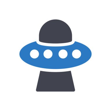 Şeffaf bir arkaplan üzerinde ufo vektör çizimi. Konsept ve grafik tasarımı için mükemmel kalite sembolleri..