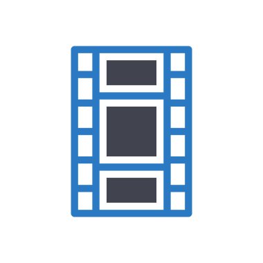 Şeffaf bir arkaplan üzerinde video vektör illüstrasyonu. Konsept ve grafik tasarım için kaliteli semboller..