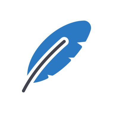 Şeffaf bir arkaplan üzerinde tüy vektör çizimi. Konsept ve grafik tasarımı için özel kalite semboller..