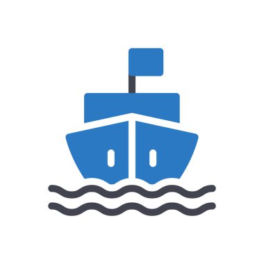 Şeffaf bir arkaplan üzerinde gemi vektör çizimi. Konsept ve grafik tasarımı için mükemmel kalite sembolleri..