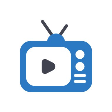 Şeffaf bir arkaplan üzerinde televizyon vektör illüstrasyonu. Konsept ve grafik tasarımı için en iyi kalite semboller.. 